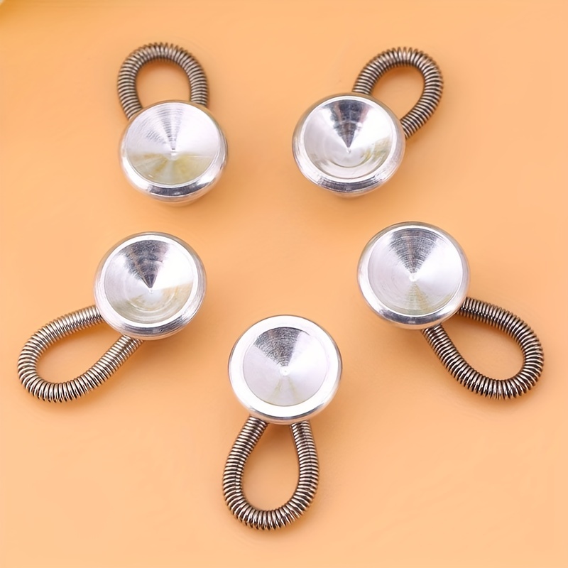 10pcs Metal Collar Buttons Extenders Elastic Neck Extender Wonder Button  For 1/2 Size Expansion Of Men Dress Shirts , Ideal choice for Gifts
