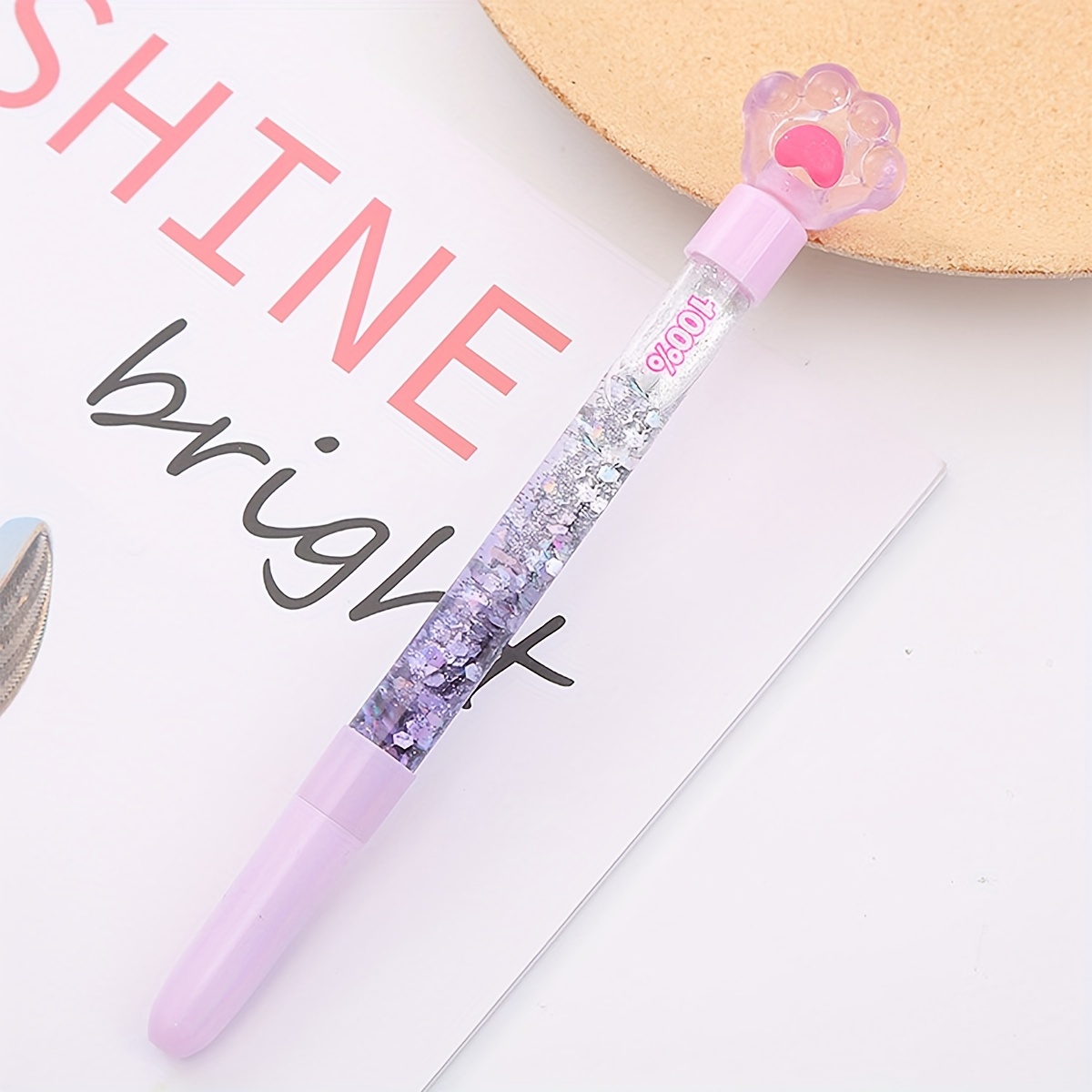 Cute Cartoon Shape Pen Creative Crystal Glitter Quicksand Pen