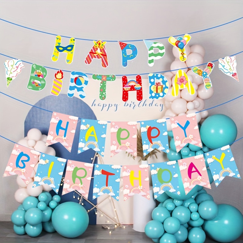  Cartel de feliz cumpleaños colorido de Feliz