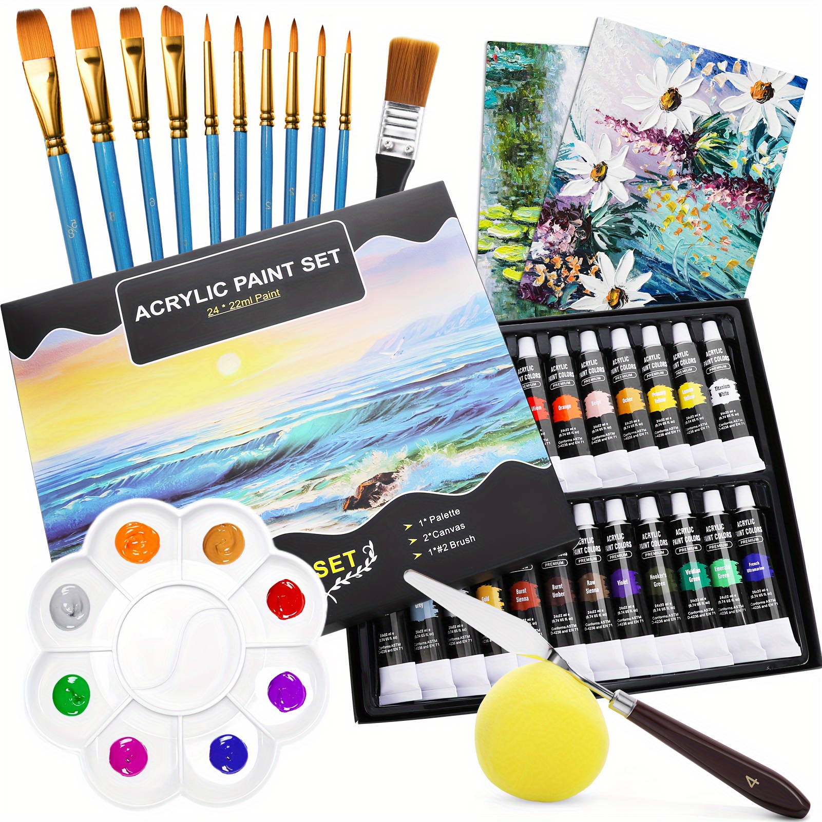 Art Alternatives Economy Gouache Paint Set, 12ml Tubes, 24-Color Set