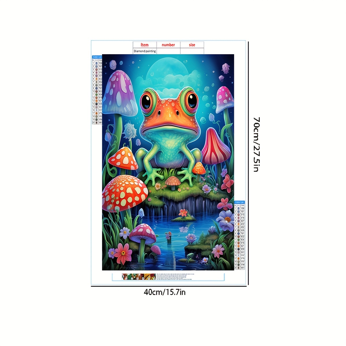  Frog Diamond Painting Mushroom Diamond Art Kits for