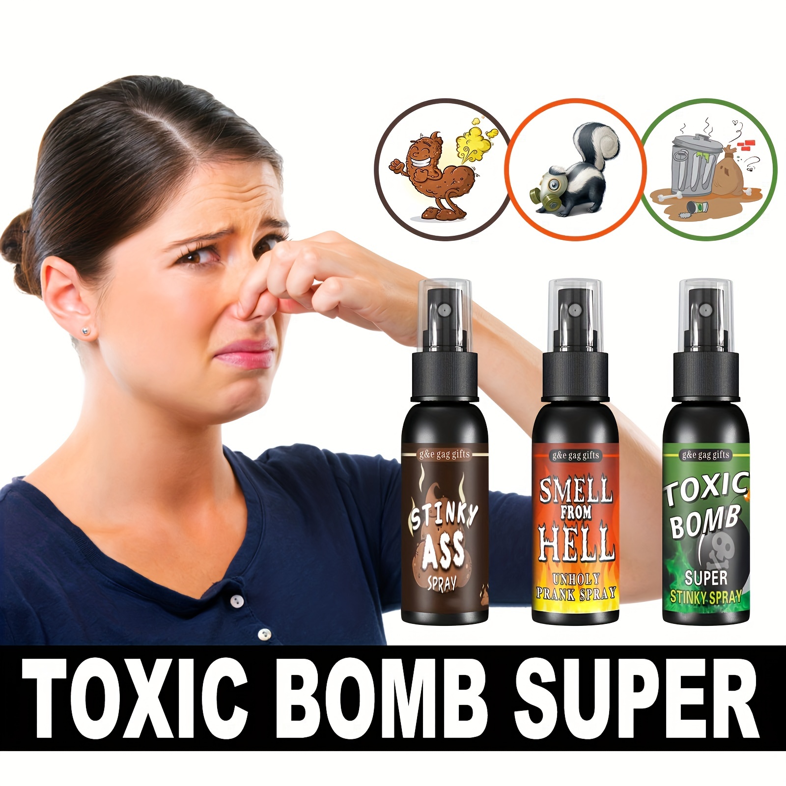 Deodorant Spray Poop Hell Bomb Smell April Fool's Day Liquid - Temu