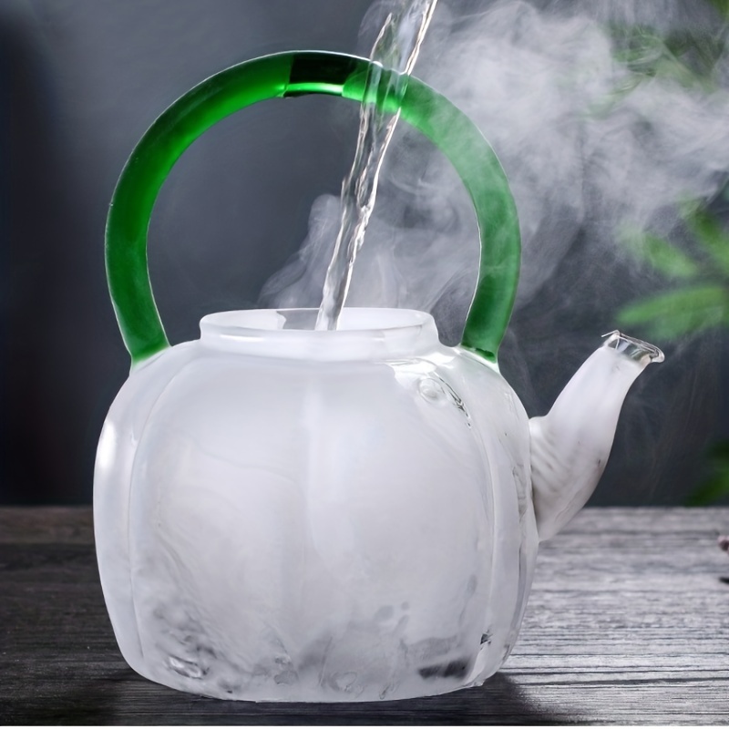 1Pc Heat-Resistant Tea Pot Glass Kettle Tea Pot Pumpkin-Shape Glass Tea Pot  