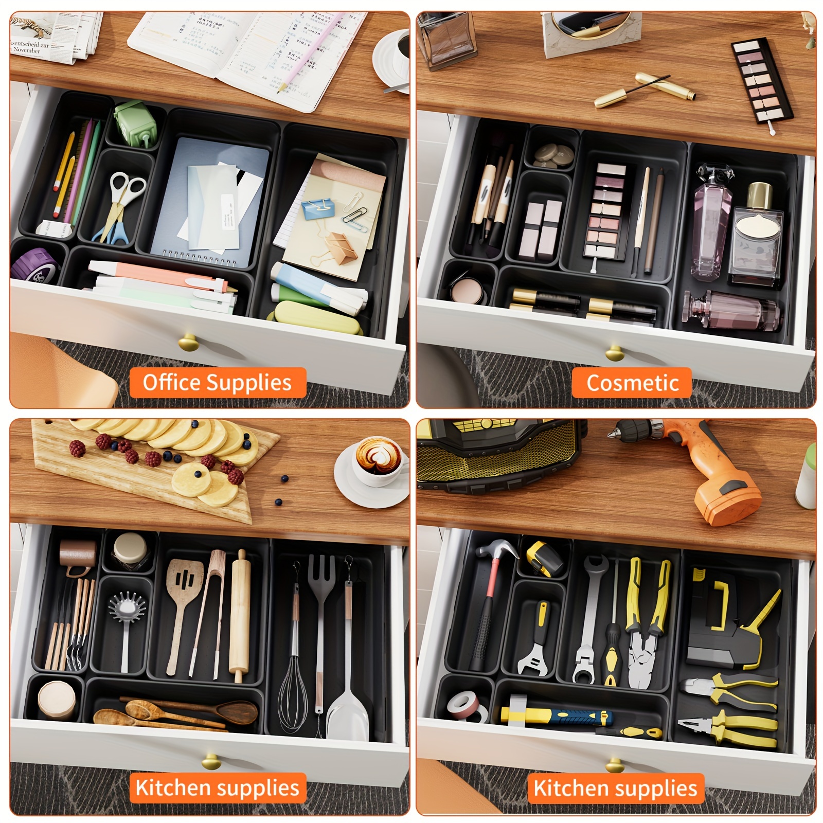 20pcs/set Tool Storage Box, Organizer Tray, [5-SIZES] Tool Box For Home And  Garage Organization And Storage, For Hammer, Wrench, Screw, Small Parts To