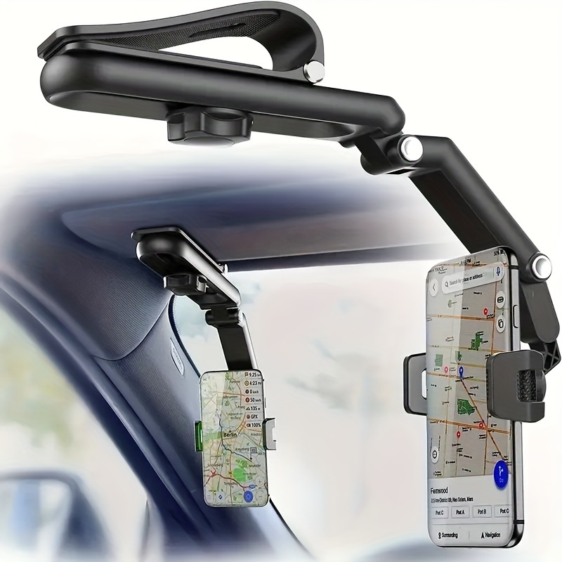Clip para salpicadero de coche, soporte para teléfono móvil, espejo  retrovisor, visera solar, navegación a presión