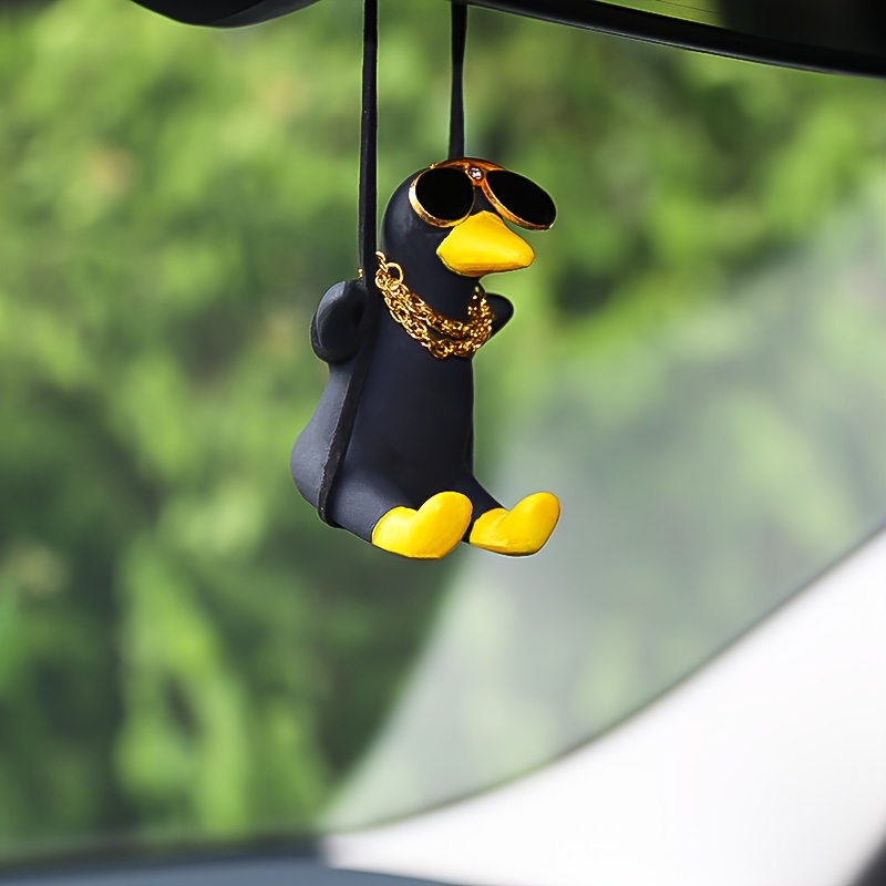 Auto Innenraum Anhänger Dekor Schaukel Ente niedlich Karikatur Tier  Rückspiegel Anhänger Hängendes Gadget Innenausstattung Ornamente