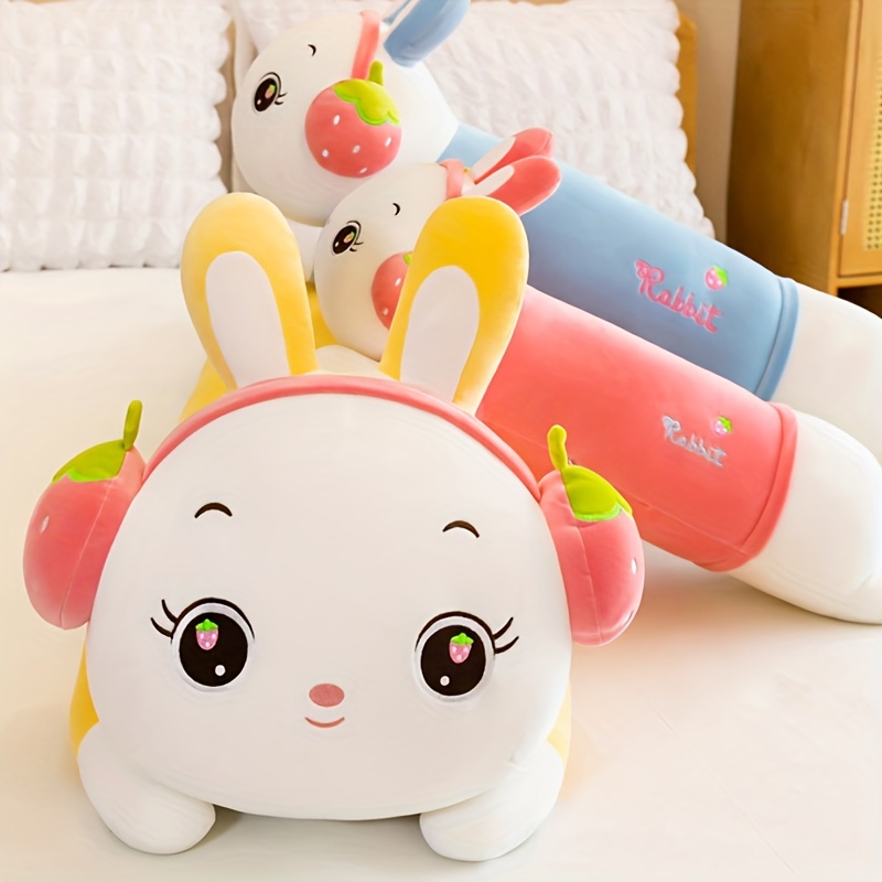 Poupée Lapin Jouet en Peluche Lapin Oreiller Cadeau de Noël pour Le