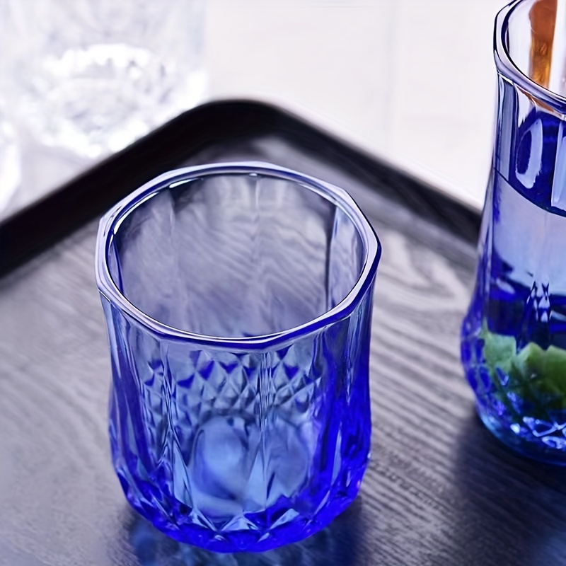 Ribbed Glass Water Cup, Clear Glass Coffee Cups, Creative Drinking Cups,  Summer Winter Drinkware, Home Kitchen Items - Temu