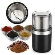 coffee grinder spice grinder 300w powerful electric herb grinder 304 stainless steel 100g capacity detachable cup suitable for spices pollen herbs seeds beans and grains details 3