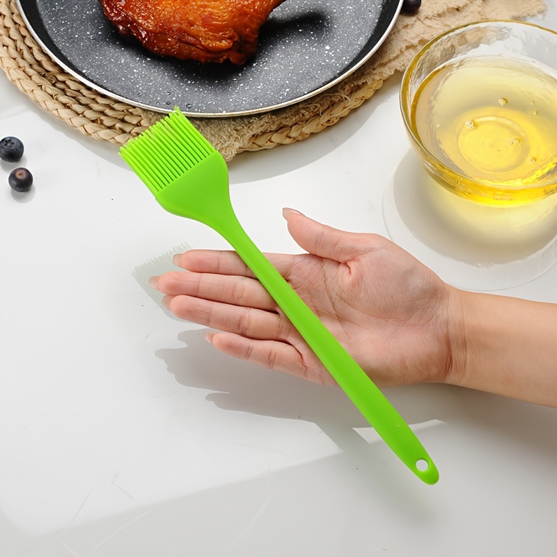 Silicone Kitchen Oil Brush BBQ Grill Basting Stainless Steel