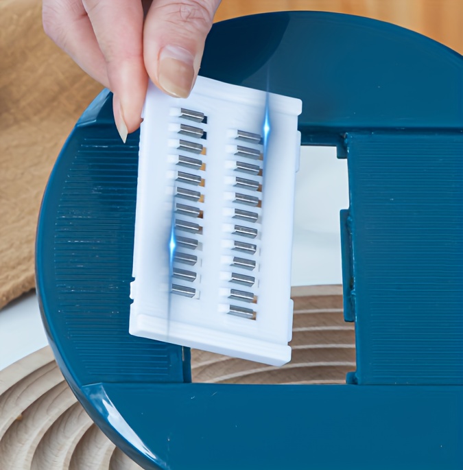 7 9pcs set vegetable slicer multifunctional fruit slicer manual food grater vegetable grater cutter with container and hand guard potato grater household potato   with multi blades kitchen stuff kitchen gadgets details 3