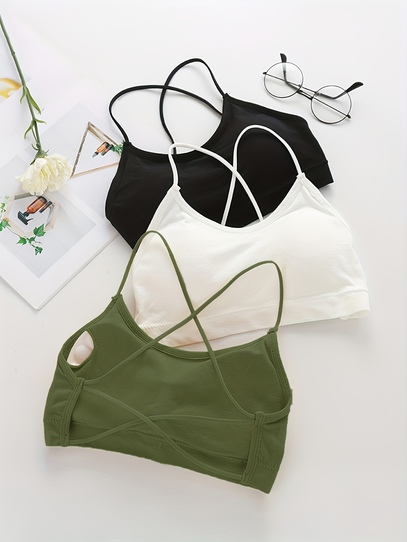 Fashion 1PC Korean Style Comfortable And Simple Stretch Vest Lady Thin  Strap Sports Bra