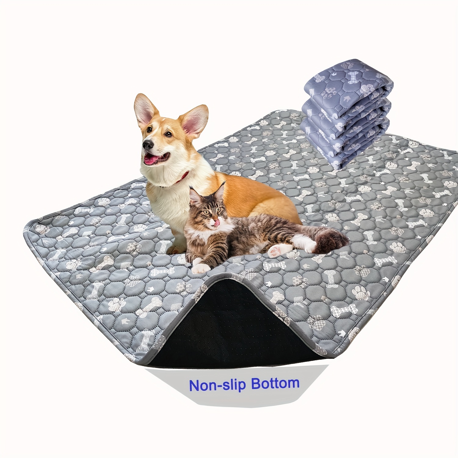 Washable Pee Pads For Dogs,reusable Pet Training Pads,waterproof Pet Pads  For Dog Bed,couch, Crate, Potty Training