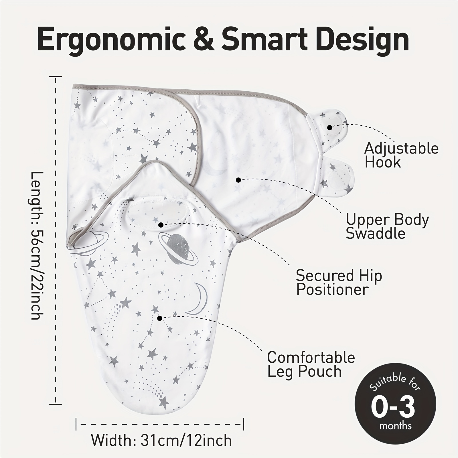 Manta Envolvente Algodón 100% Orgánico Envoltura Saco Dormir - Temu