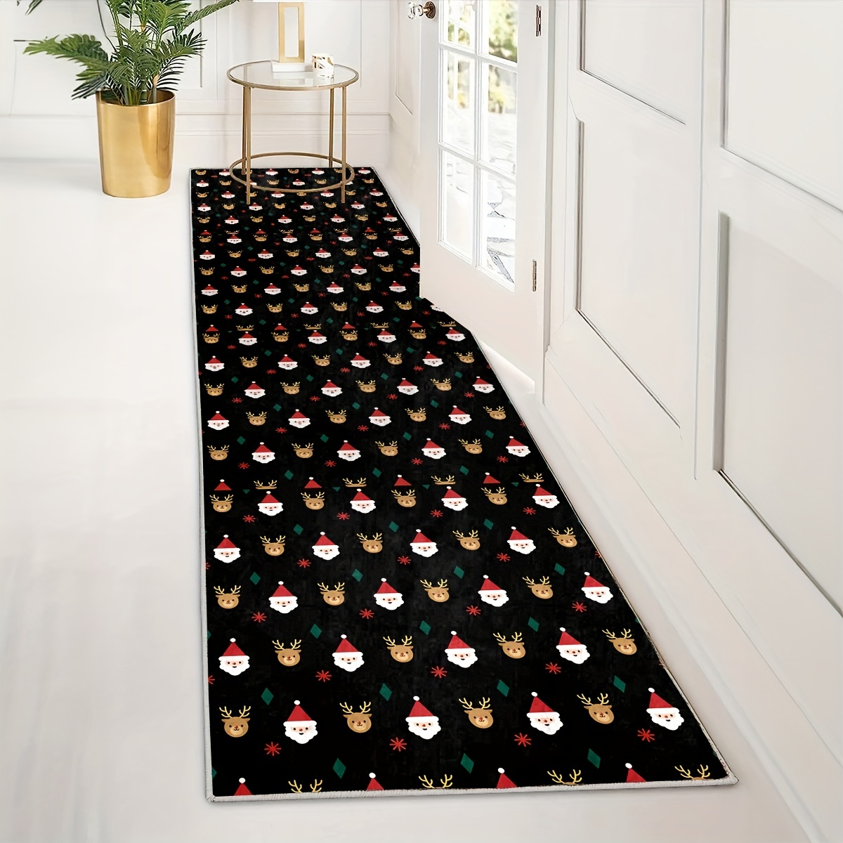 Soft Christmas Runner Rugs For Hallway Kitchen, Non-slip Long