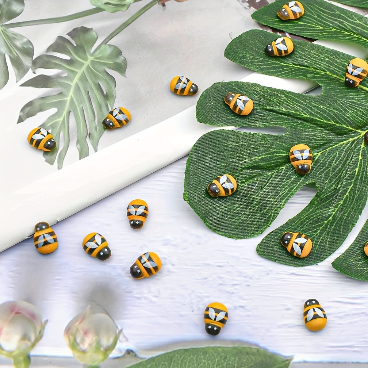 Mini Wooden Bee Tiny Bees Craft Decoration Diy Craft - Temu