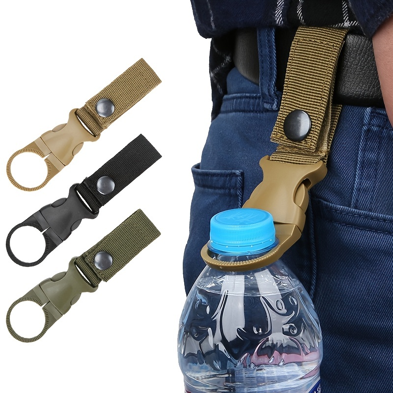 Water Bottle Buckle, 4Pcs Hanging Water Bottle Holder Hook,Outdoor Portable  Water Bottle Ring Holder Mineral Water Bottle Clip for Backpack Belt Belt