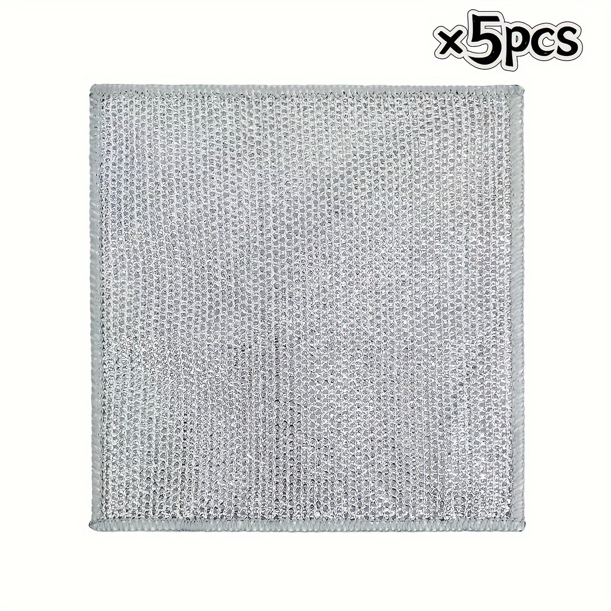 Steel Wire Kitchen Dishwashing Cloth Silver Cleaning Cloth