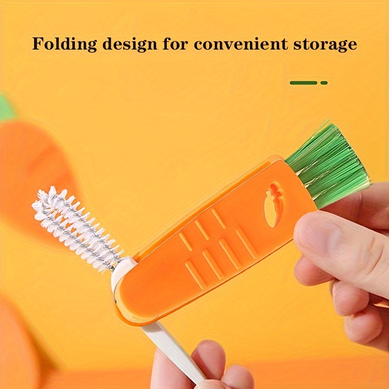 1pc 3-in-1 Thermal Cup Lid Brush, Multi-functional Groove Cleaning