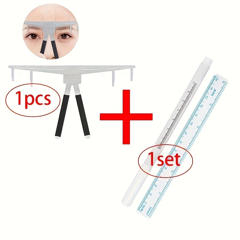 Microblading Eyebrow Tattoo Stencil Ruler Balance Shaper Template Definition Permanent Makeup With Marker Pen