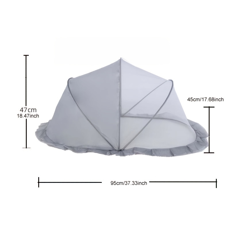 Portable Baby Mosquito Net with Light, Foldable & Windproof