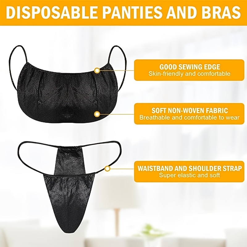 50 Pieces Non-woven Disposable Panties for Breathable, Plus Size –
