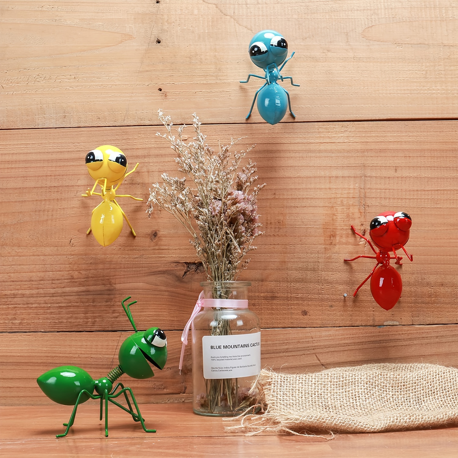 Metal Ant A Group Of 4 Colors Cute Insect For Hanging Wall Art Garden Lawn  Decor Indoor Outdoor Wall Sculptures