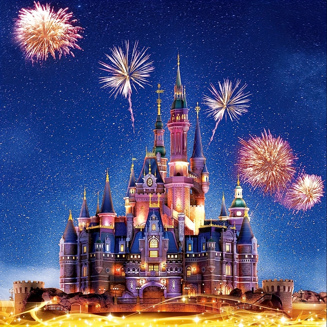 Disney Castle Fireworks - Diamond Art Kit – All Diamond Painting Art