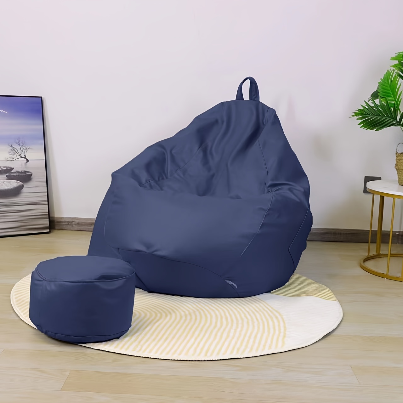 AJD Home Bean Bag Chair - Navy Blue