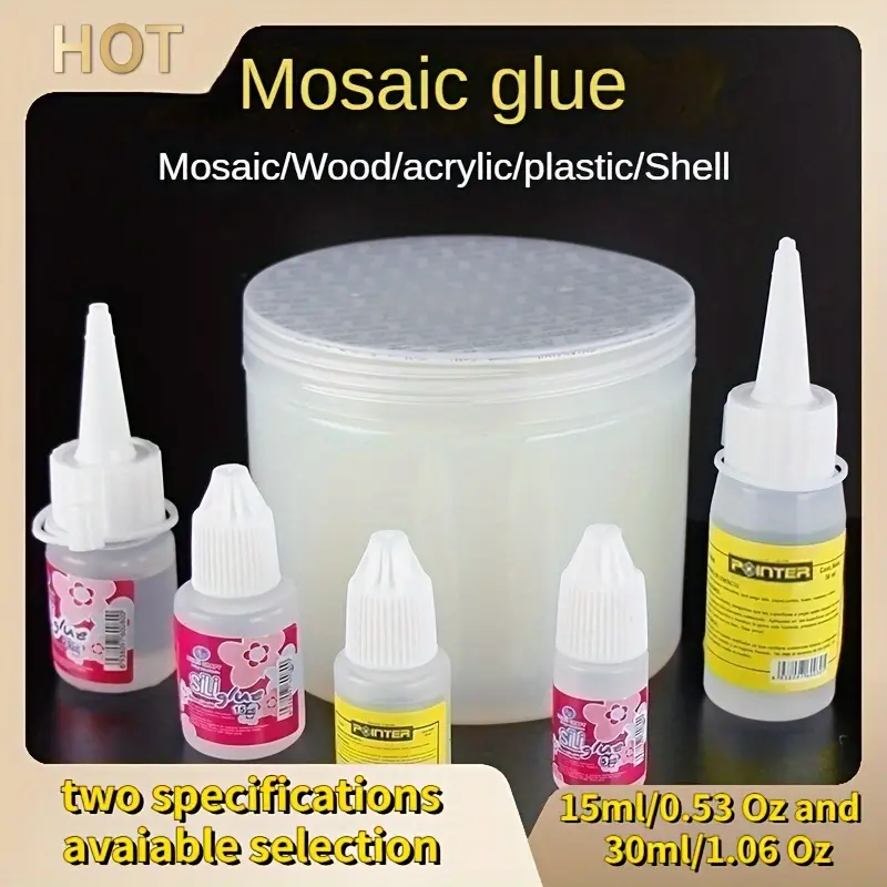 Mosaic Diy Special Glue With Two Specifications High Adhesive Handmade  Clear Alcohol Glue Glass Candlestick Glue Glue Clear Reinforced Glue