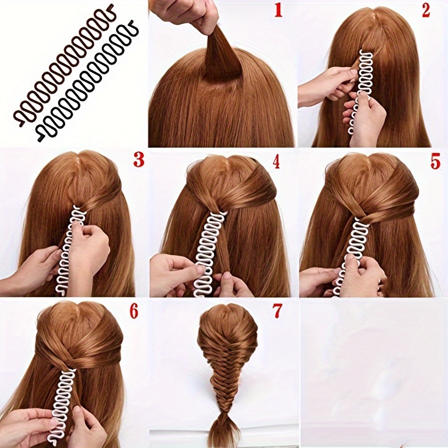 Hair Tail Tools, Hair Braiding Tool Set 9PCS French Centipede Braiders Loop  Tools DIY Hair Styling Twist Plait Flipper Pull Through Ponytail Ponytail