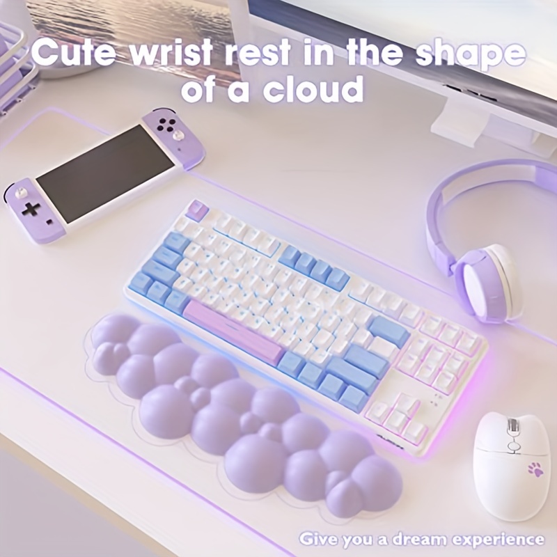 Cloud Mouse Pad With Wrist Rest Support ergonomic Mouse Mat - Temu