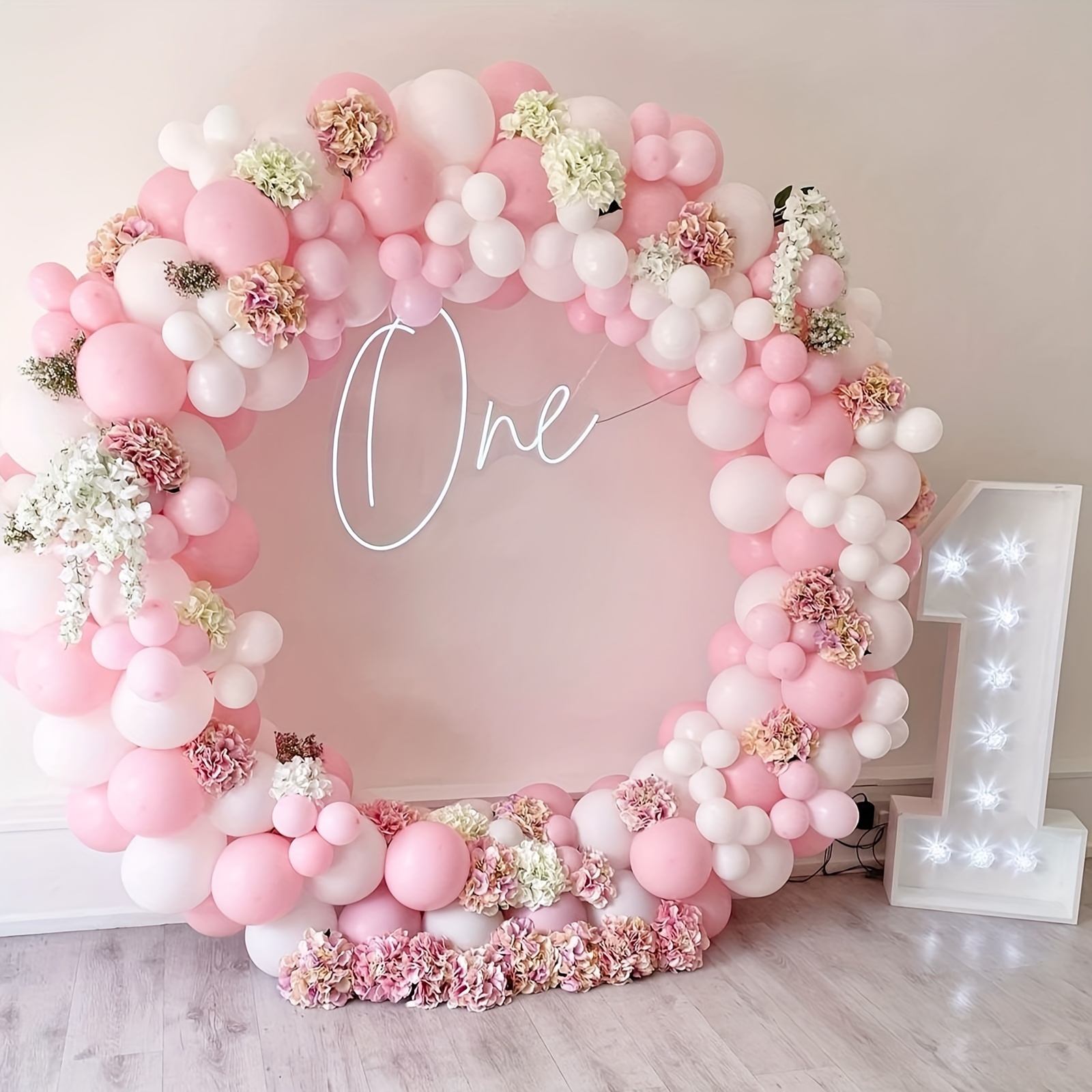 Baby Shower Decorations Girl, Baby Shower Pink Balloons Set, Baby