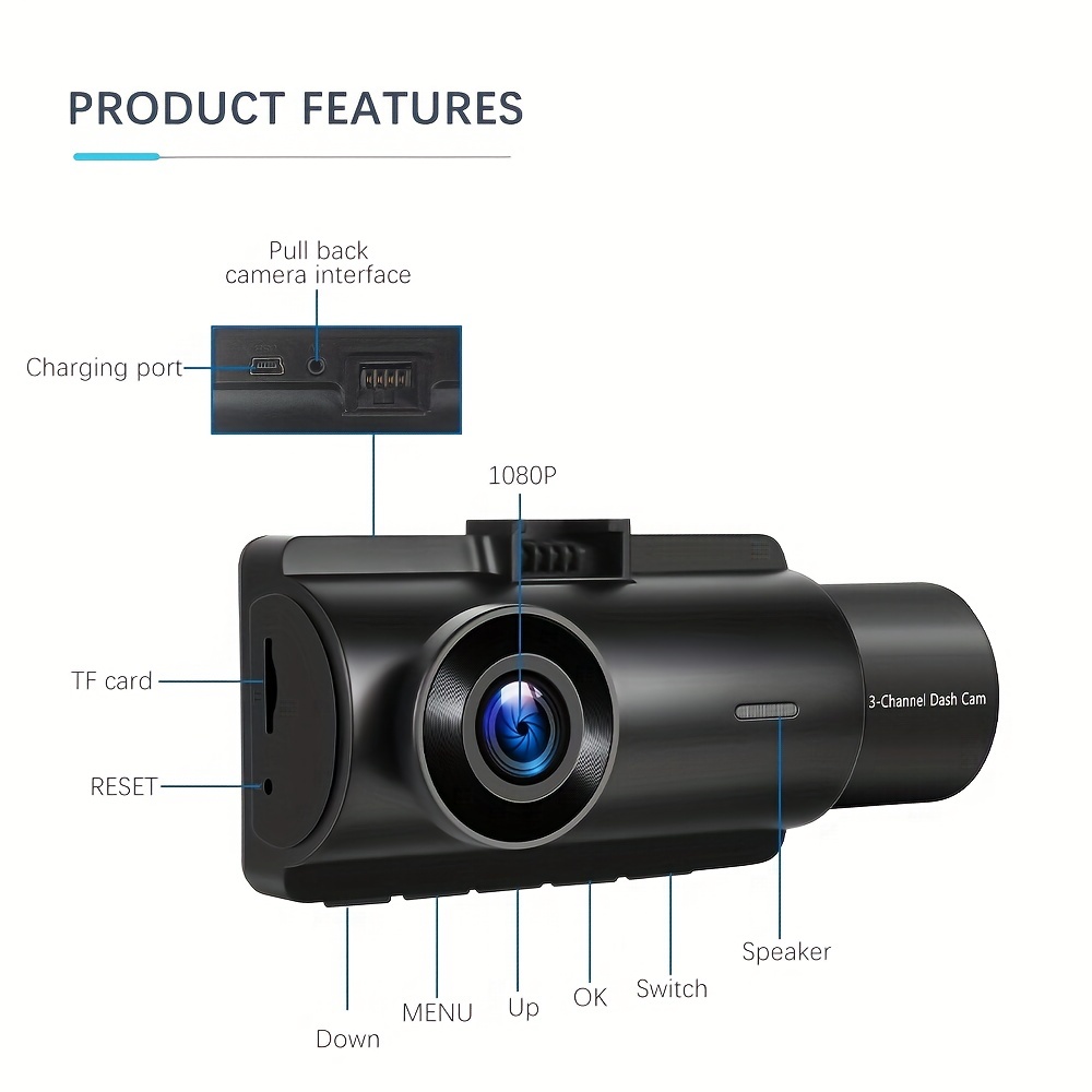 Dual Dash Cam Front And Inside Dash Camera With Super Night - Temu