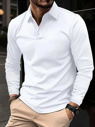 mens casual v neck long sleeve rugby shirt for winter autumn mens clothing as gift
