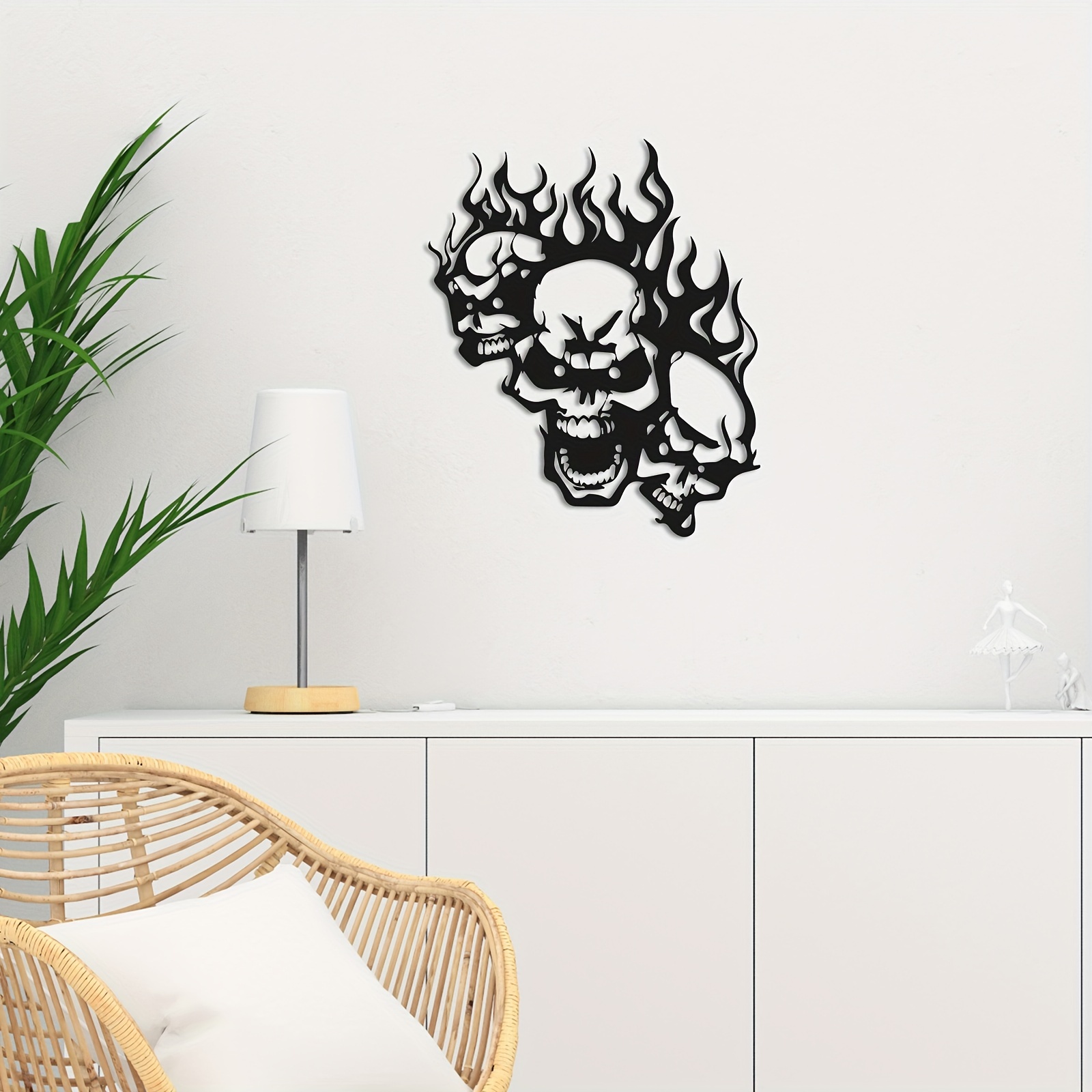 Elder Emo Skull Wall Art Home Decor Gifts Funky Passive - Temu