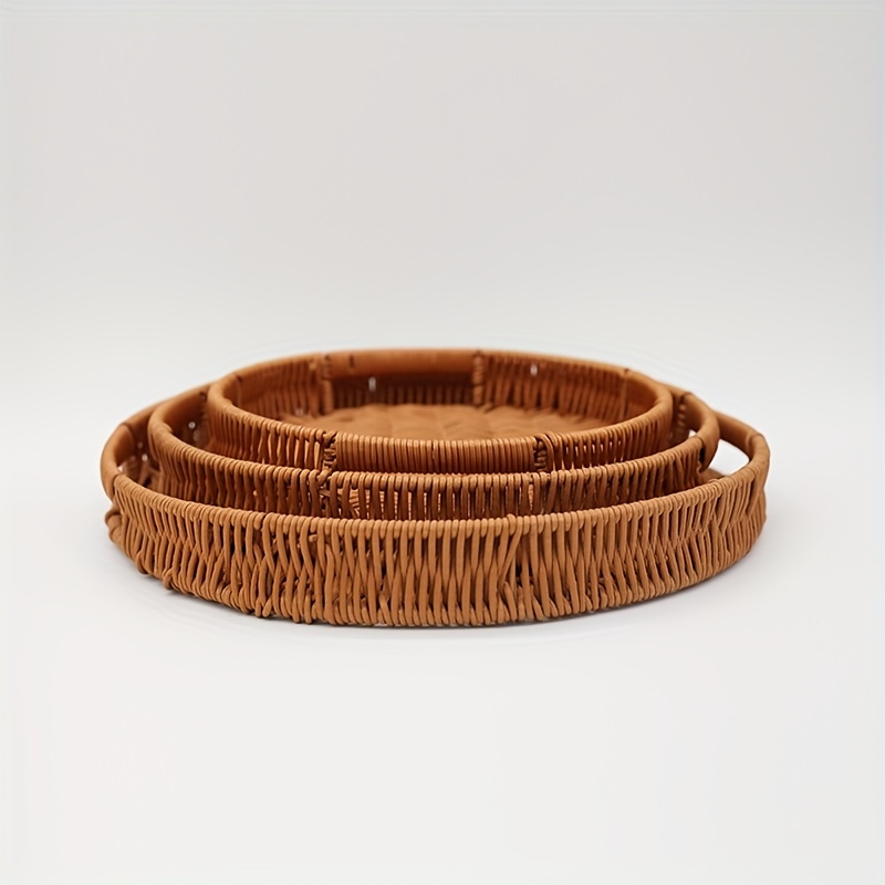 Hand Woven Storage Baskets Round Woven Baskets For - Temu