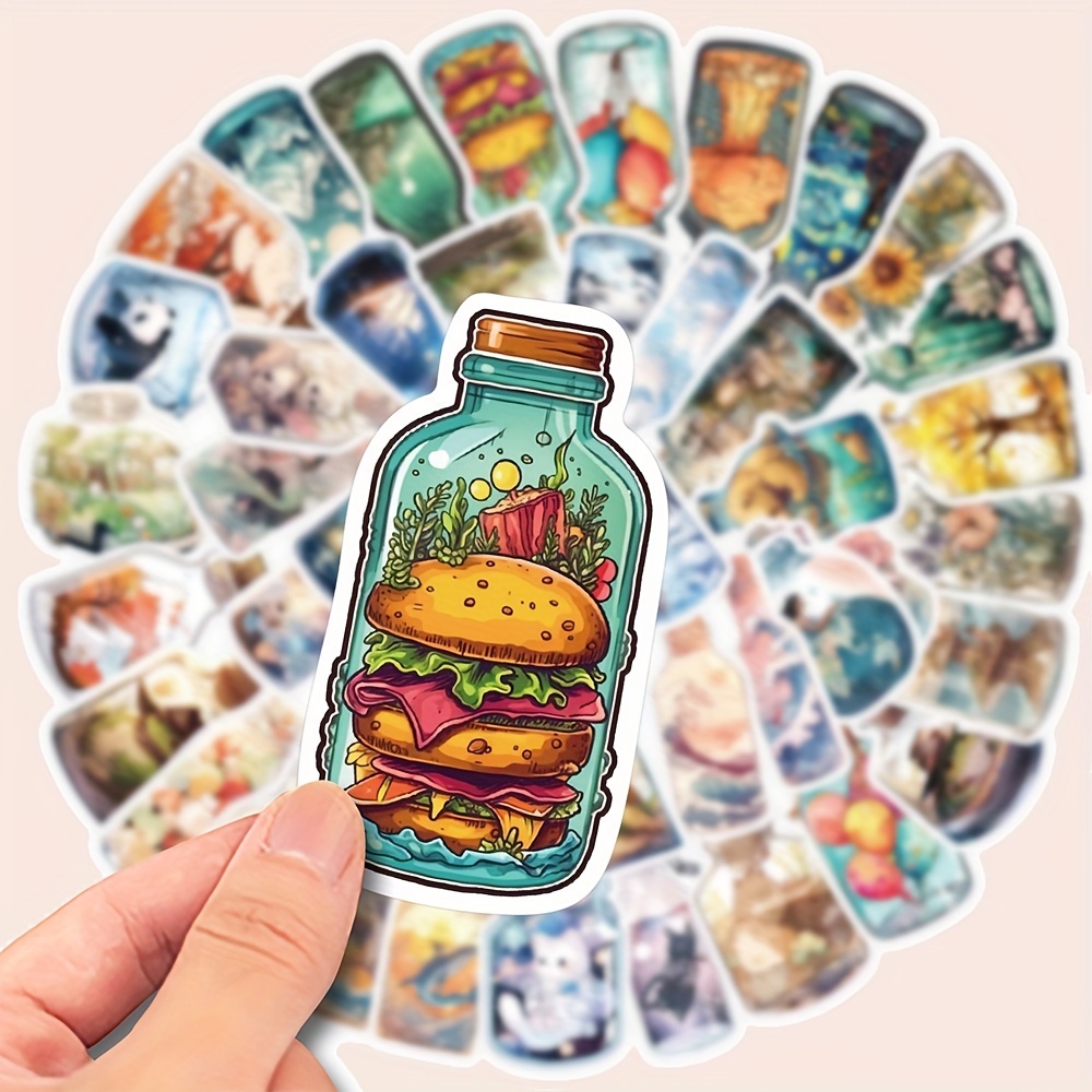 World In Bottle Sticker Decoration Waterproof Vinyl Decals - Temu