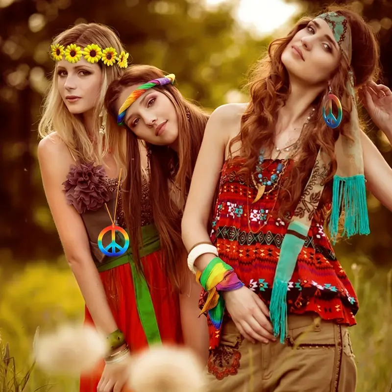 Hippie Costume Set, Accessori Hippie, Set Di Accessori per Costume