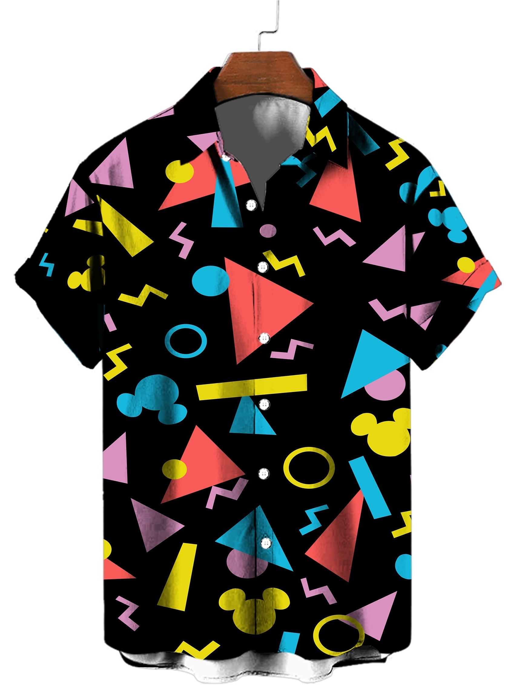 80s pattern button up