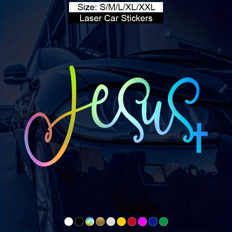Jesus Cross Die Cut Vinyl Decal Sticker - Pro Sport Stickers