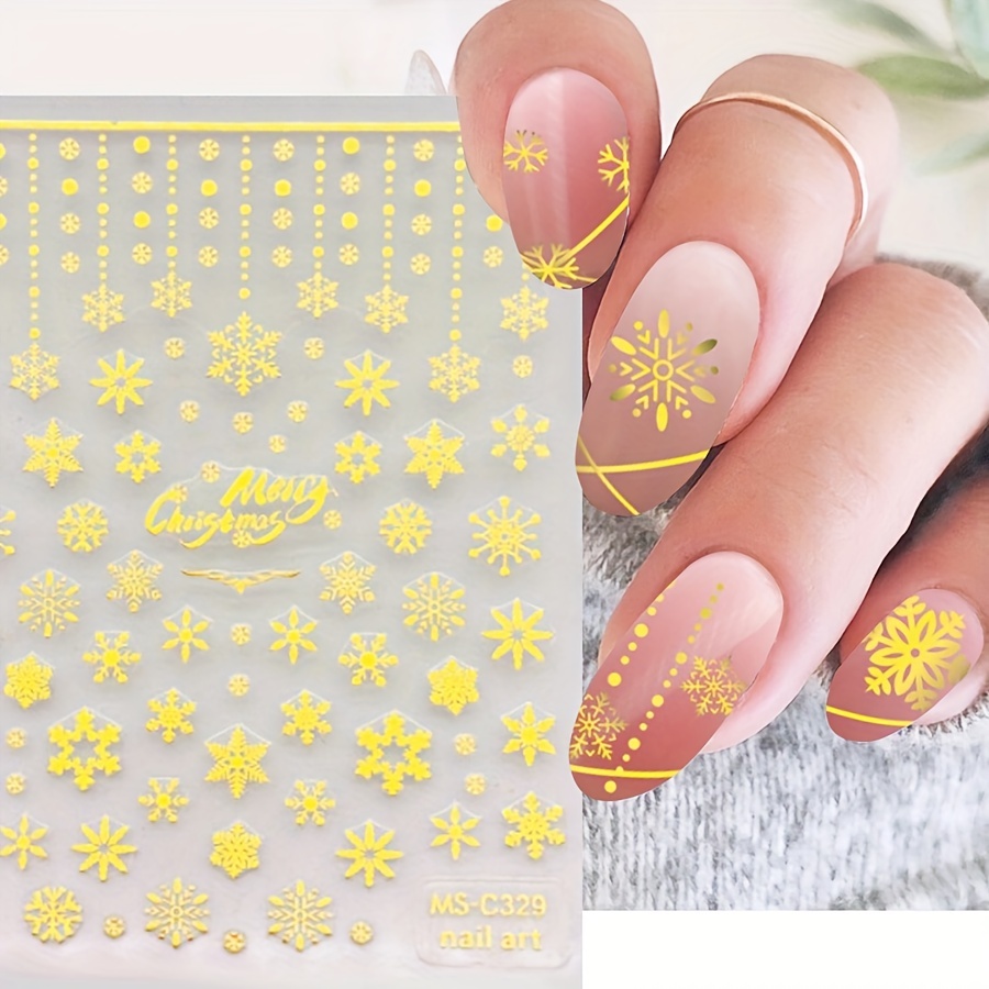 Snowflake Nail Art Decals - Self Adhesive Winter Nail Stickers