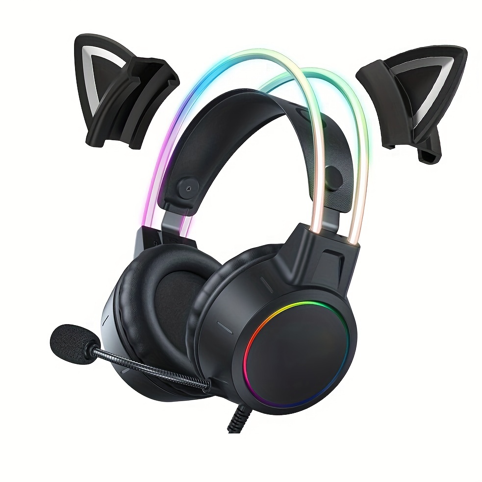 Cat Ears For Headphones Gamer Headphones Cat Ears - Temu New Zealand