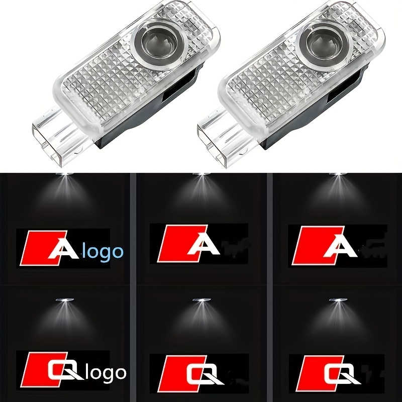 2 Stücke LED Auto Tür Licht Courtesy Logo Projektor Willkommen Lampe Für A1  A3 A4 A5 A6 A7 Q3 Q5 Q7 A8 R8 B5 B6 B8 C5 C8 RS S3 S4 S5