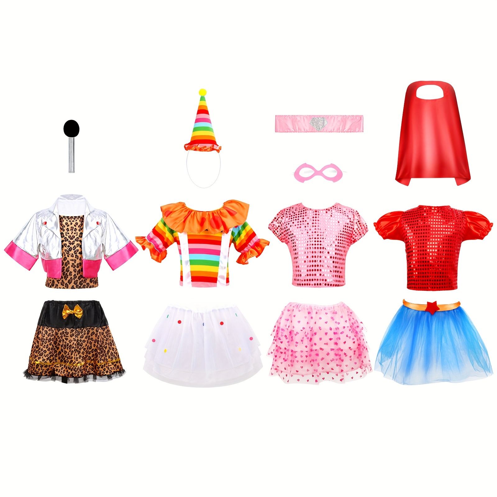 Girls Princess Dress Costume Set Cosplay Pretend Play - Temu