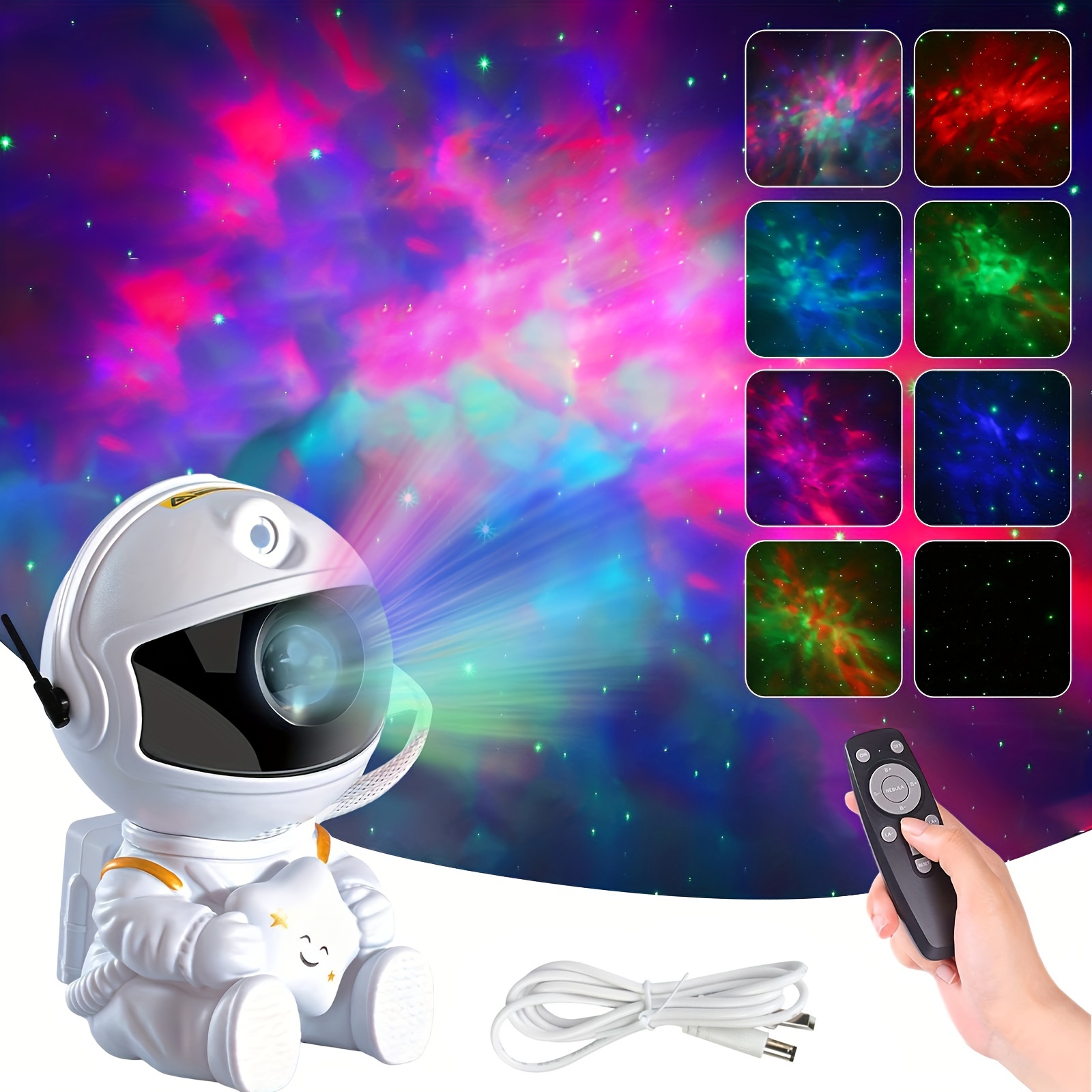 LED Sternenhimmel Lampe Projektor Astronaut Galaxy 360°Kinder LED