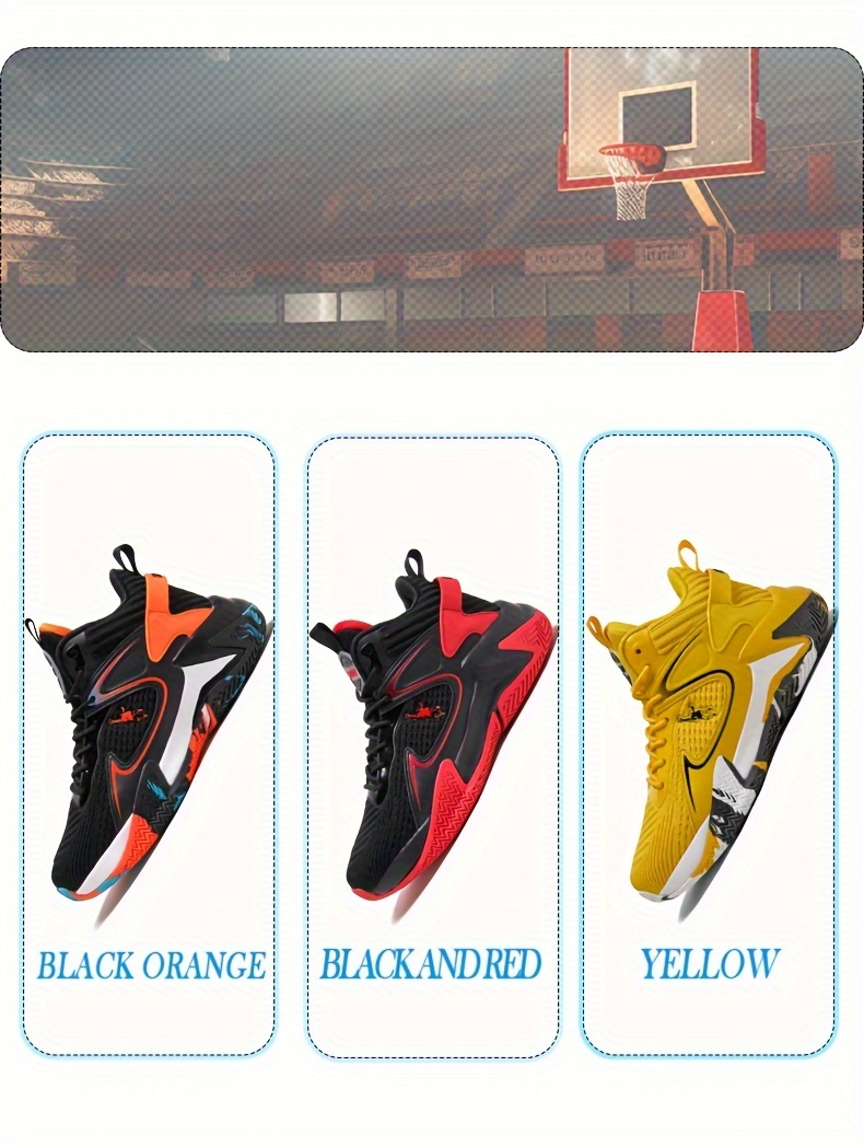 1 par de zapatos de baloncesto de malla transpirable para hombre de cuatro estaciones de ocio de gran tamaño con suela antideslizante para correr