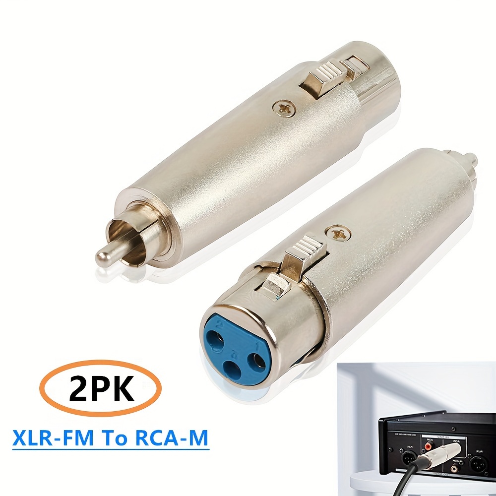 Cordon adaptateur XLR 3 mâle - Jack 6.35 Stéréo mâle - Longueur 25cm