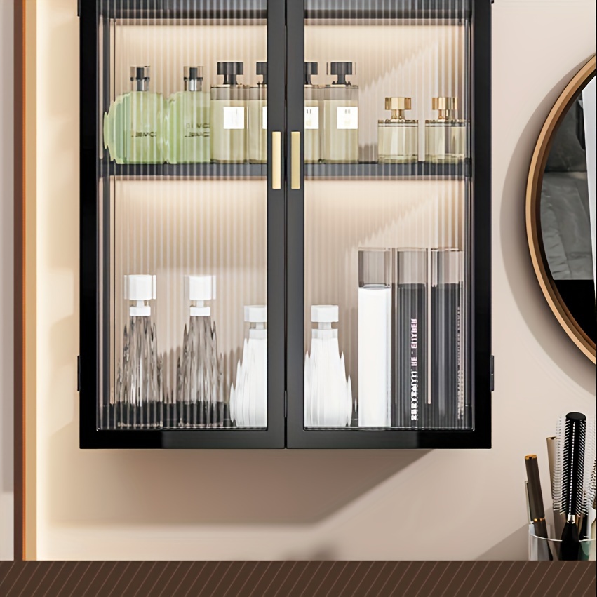  Gabinete de espejo de baño Espejo de pared Armario de  almacenamiento de madera maciza Espejo de almacenamiento Gabinete de baño :  Hogar y Cocina