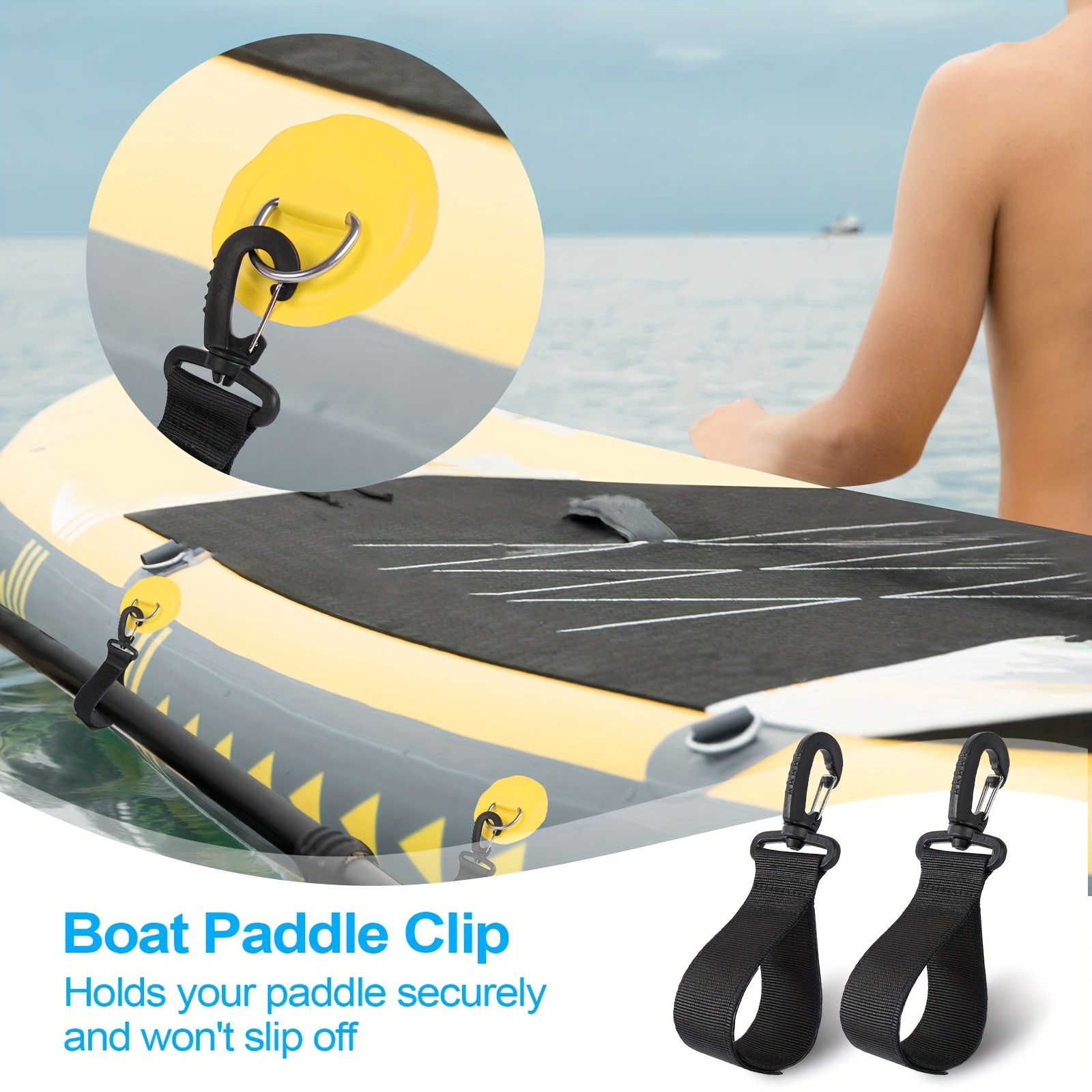 Fishing Kayak Paddle Holder Flexible Kayak Oar Holder Paddle Clip Outdoor